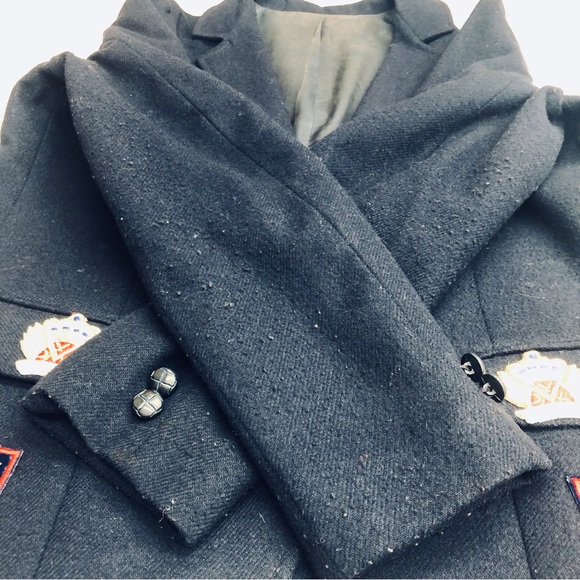 Vintage NCI Collections Navy Wool Blazer with Patches - Picture 10 of 16